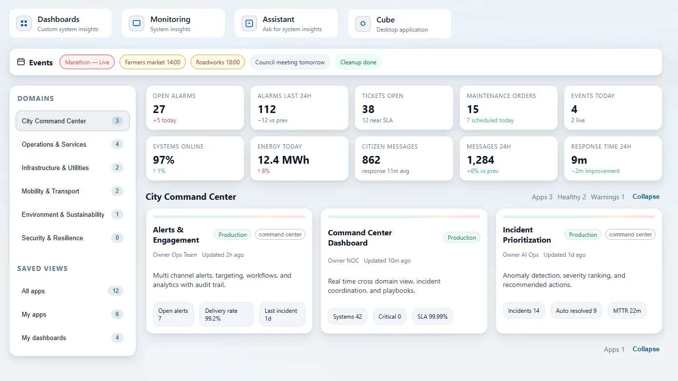 App screenshot City Command Center