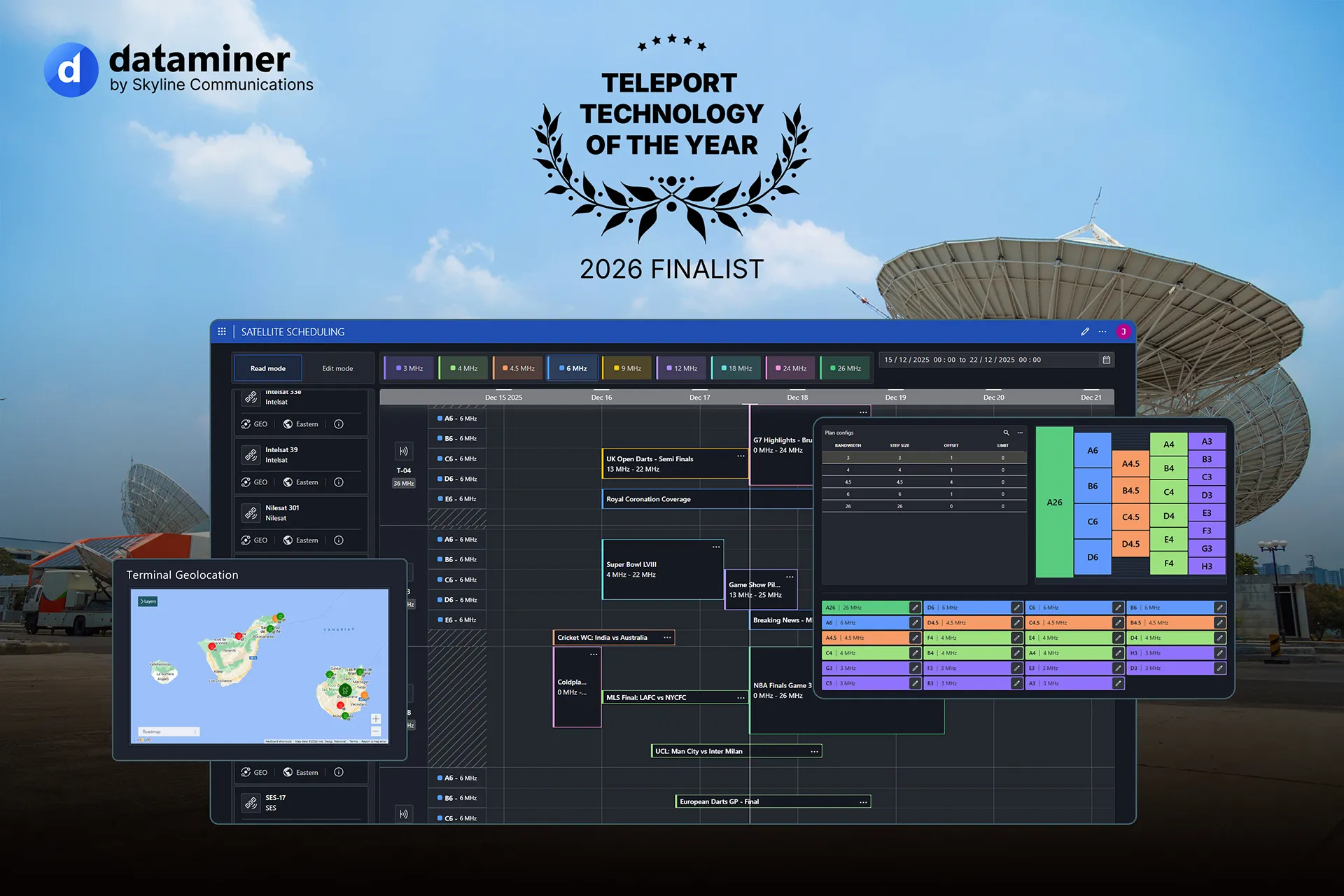 DataMiner SatOps namedfinalist for 2026 Teleport Technology of the Year