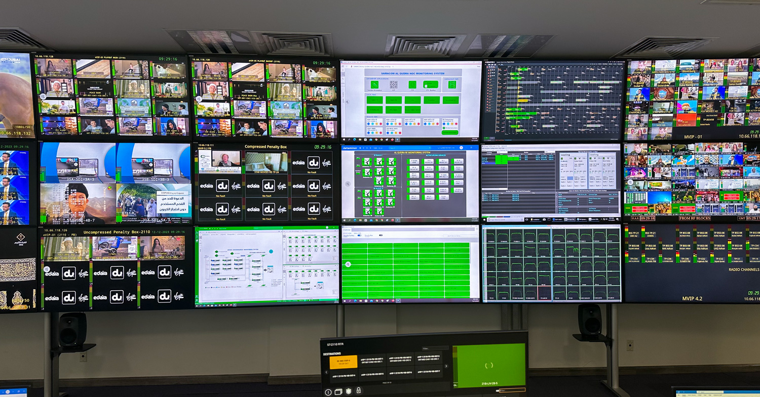 Network Operations Center (NOC) at du, powered by DataMiner